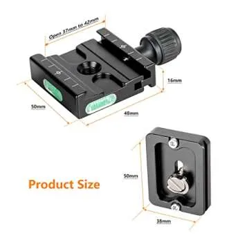 50mm Quick Release Clamp Adapter for DSLR Camera Tripods
