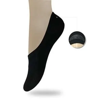 Eedor Women's 3 to 8 Pack Thin No Show Socks Non Slip Flat Boat Line