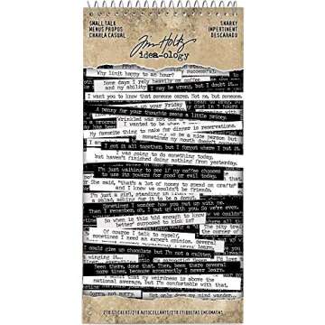 Tim Holtz - Small Talk, Snarky & Big Talk, Snarky - Idea-Ology Spiral Bound Sticker Books - 2 Books