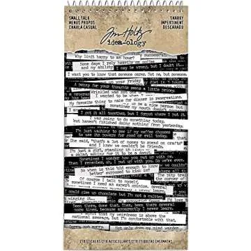 Tim Holtz - Small Talk, Snarky & Big Talk, Snarky - Idea-Ology Spiral Bound Sticker Books - 2 Books