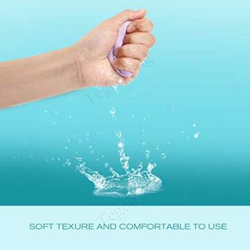 Facial Sponge Compressed,120 Count PVA Professional Makeup Removal Round Face Wash Sponges Spa Pads Exfoliating Cleansing for Women,Purple