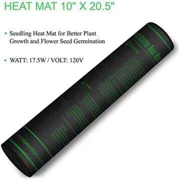 iPower 10" x 20" Waterproof Durable Seedling Heat Mat Warm Hydroponic Plant for Indoor Gardening Germination Starting