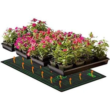 iPower 10" x 20" Waterproof Durable Seedling Heat Mat Warm Hydroponic Plant for Indoor Gardening Germination Starting