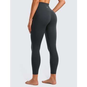 CRZ YOGA Womens Butterluxe Cross Waist Workout Leggings - Stylish & Comfortable