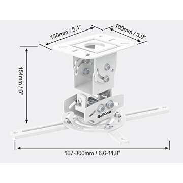 QualGear PRB-717-Wht Ceiling Mount Projector Accessory