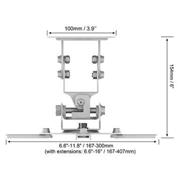 QualGear PRB-717-Wht Ceiling Mount Projector Accessory