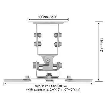QualGear PRB-717-Wht Ceiling Mount Projector Accessory