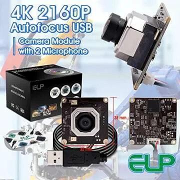 ELP USB Camera Module 4K Autofocus Microphone HD