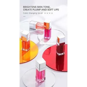 3 Pcs Plumping Lip Oil, Hydrating Lip Glow Oil, Plumping Lip Gloss, Tinted Lip Oil Balm, Long Lasting Transparent Moisturizing Lip Oil Gloss, Natural Lip Plumper Gloss Make Lips Fuller (01+07+12)