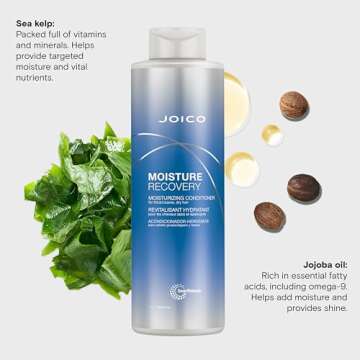 Joico Moisture Recovery Moisturizing Conditioner | For Thick, Coarse, Dry Hair | Restore Moisture, Smoothness, Strength, & Elasticity | Reduce Breakage | With Jojoba Oil & Shea Butter | 33.8 Fl Oz