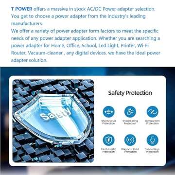 T POWER 4 FT Long 3 Prong AC Power Cord for Instant Pot Pressure Cookers, Rice Cookers, Soy Milk Makers, and Other Kitchen Appliances Power Cord Model PC-WAL1 3pin