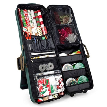 Gift Wrap Storage Organizer - Holds 14 Rolls of Wrapping Paper