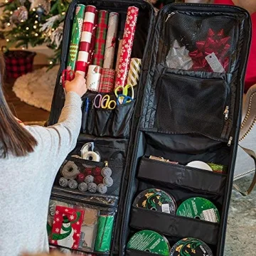 Gift Wrap Storage Organizer - Holds 14 Rolls of Wrapping Paper