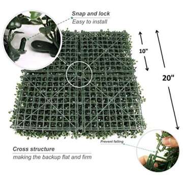 ULAND Artificial Boxwood Hedges Panels, Artificial Fence Privacy Fence Screen, Weddings or Parties B...