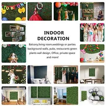 ULAND Artificial Boxwood Hedges Panels, Artificial Fence Privacy Fence Screen, Weddings or Parties Background Walls, Pubs Restaurants Green Plants Wall,Garden Outdoor Decor 20" x 20",12Pcs(A001-12)