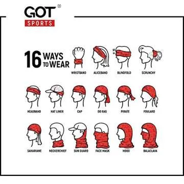 GOT Sports Tube Bandana - Multifunctional Neck Gaiter
