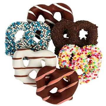 Chocolate Pretzel Gift Basket - Birthday Pretzel Gift Box - Vegan Dark Chocolate Gift Box - Chocolate Covered Pretzels - Gourmet Food Arrangement