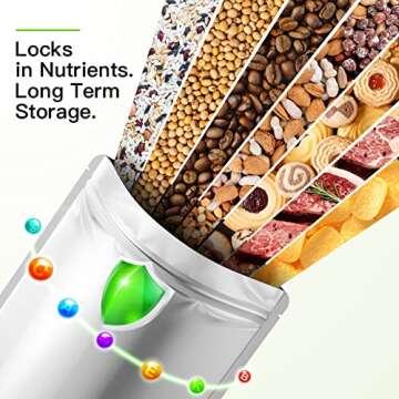 100PCS Mylar Bags with 400cc Oxygen Absorbers, 11.8 Mil Thicker Long Term Food Storage Bag, 1 Gallon...