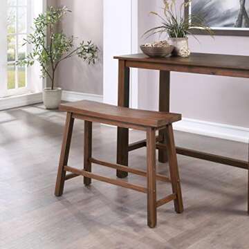 Boraam Sonoma Eco-Friendly Bench in Chestnut Finish