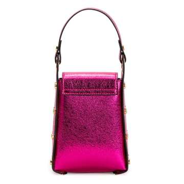 Milan Chiva Crossbody Cell Phone Purse for Women Bee Cellphone Wallet Small Cross Body Bag Phone Holder Pouches with Chain Strap Travel Gift Hot Pink MC-319HPK