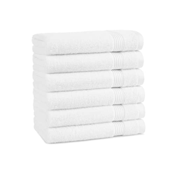 Arkwright Bathroom Hand Towels Set of 6 - Soft, Quick Dry Luxury Essentials