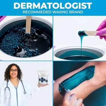 Starpil Wax 1000g / 2.2 lb Bag Blue Hard Wax Beads for Hair Removal, Stripless Wax Beans Refill for Wax Pot Warmer Professional, Low Temperature Film Hair Removal Wax Pearls.