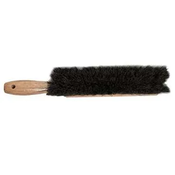MARSHALLTOWN Beaver Tail Brush, Black Horsehair Fibers, 13 1/2 Inch Length, Masonry, Concrete, Made in the USA, 6517