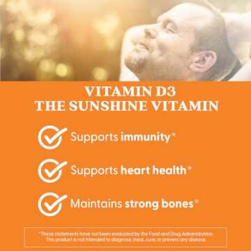 Doctor's Best Vitamin D3 5,000 IU for Healthy Bones, Teeth, Heart and Immune Support, Non-GMO, Gluten-Free, Soy Free, 360 Count (Pack of 1)