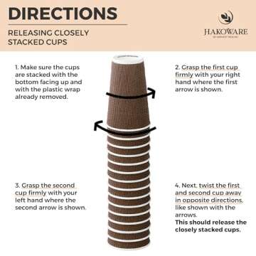 [85 SET]Harvest Pack 16 oz Disposable Coffee Cups, Insulated Ripple Double-Walled Paper Cup with Lid, Brown Geometric, Tea Hot Chocolate Drinks To go coffee cups