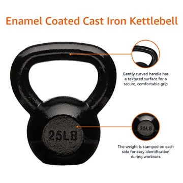 Durable Amazon Basics 25lb Kettlebell for Effective Workouts