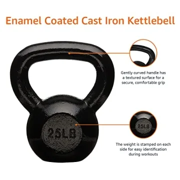 Durable Amazon Basics 25lb Kettlebell for Effective Workouts