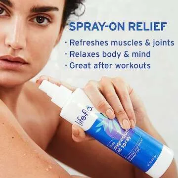 Life-Flo Pure Magnesium Oil for Feet and Body - 100% Pure Magnesium Spray from The Ancient Zechstein Seabed - Magnesium Oil Spray for Feet, Relaxing & Rejuvenating Muscles & Joints - 8 oz