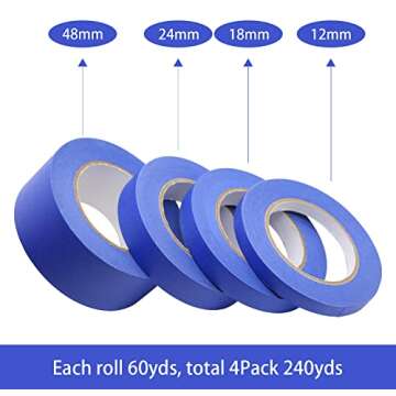 BOMEI PACK Masking Tape 4Roll