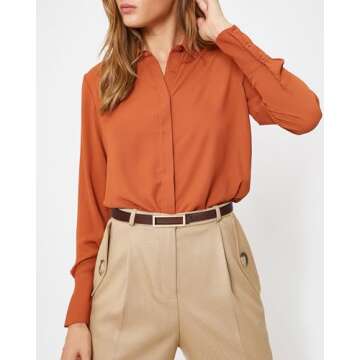 Stylish AWAYTR Women Reversible Leather Belt with Gold Buckle for All Occasions