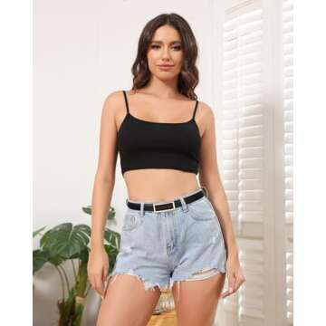 Stylish AWAYTR Women Reversible Leather Belt with Gold Buckle for All Occasions