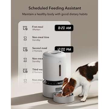 PETLIBRO Automatic Cat Feeder, Automatic Dog Feeder with Freshness Preservation, 5L Timed Cat Feeder...