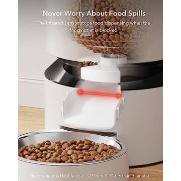 PETLIBRO Automatic Cat Feeder, Automatic Dog Feeder with Freshness Preservation, 5L Timed Cat Feeders for Dry Food, Up to 6 Meals Per Day, Granary Pet Feeder for Cats/Dogs