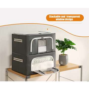 Furnhome Stackable Storage Bins - Durable & Stylish