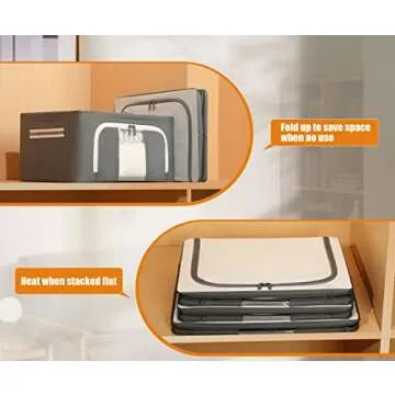 Furnhome Stackable Storage Bins - Durable & Stylish