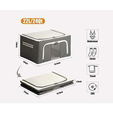 Furnhome Stackable Storage Bins - Durable & Stylish