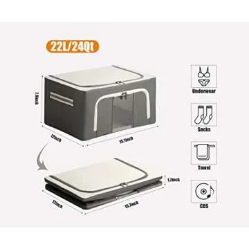 Furnhome Stackable Storage Bins - Durable & Stylish