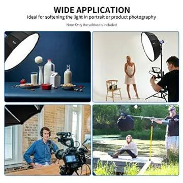 Selens 26"/65cm Umbrella Hexadecagon Softbox with Bowens Mount and Removable Diffusers, Quick Folding Softbox with Carrying Bag for Photography Studio Speedlite Flash and Monolight