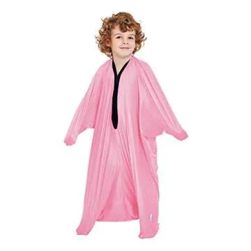 SANHO Sensory Body Sock,Large,9-12 Years Old,56''HX28''W,Good for Height:52"-61",Suitable for Autism & Sensory Processing Disorders, Updated Version,Pink