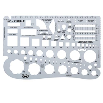 Mr. Pen- Landscape Templates, Architectural Templates, Drafting Tools, Landscaping Tools, Landscape Design Template, Drafting Ruler Shapes, Drawing Stencils