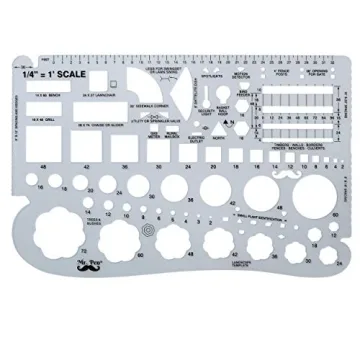 Mr. Pen- Landscape Templates, Architectural Templates, Drafting Tools, Landscaping Tools, Landscape Design Template, Drafting Ruler Shapes, Drawing Stencils