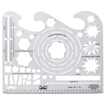 Mr. Pen- Landscape Templates, Architectural Templates, Drafting Tools, Landscaping Tools, Landscape Design Template, Drafting Ruler Shapes, Drawing Stencils