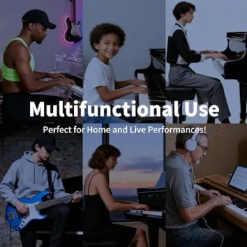 MXQMKL Adjustable Piano Bench with Storage and Back Support