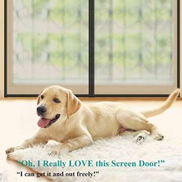Durable Fiberglass Magnetic Screen Door for All