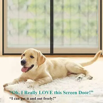 Durable Fiberglass Magnetic Screen Door for All