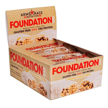 Arms Race Nutrition Foundation High Protein Cereal Bar - 18g Protein, Gluten Free (12 Bars) - Fruity...